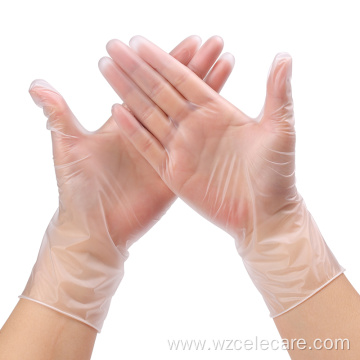 Powder Free Food Exam Disposable Clear Vinyl Gloves